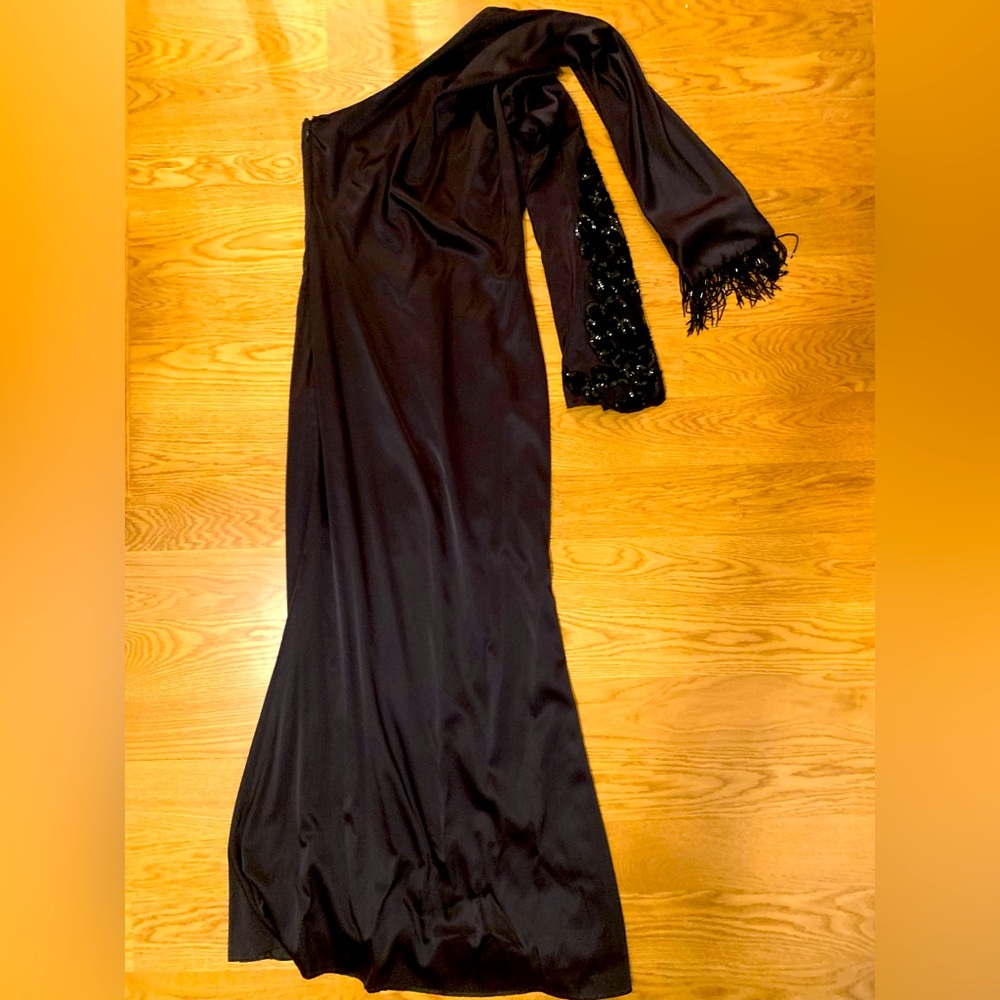 Chantal Gaudreau Italian One Shoulder Silk Gown